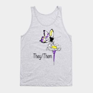 They/Them non-binary shirt with flag colors Tank Top